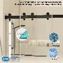 73" W x 79" H Double Sliding Door Shower Door With Closing System