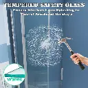 51" W x 59" H Three Plates Folding Tub Door Bathtub Screen with Clear Glass 