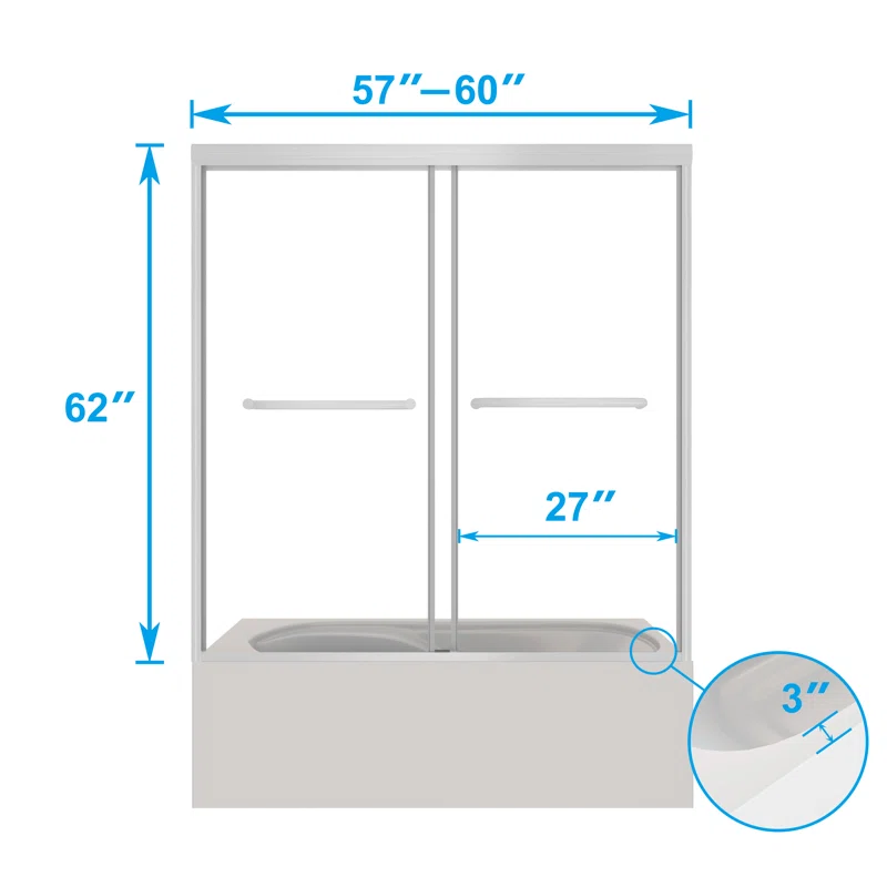 60" W x 62" H 