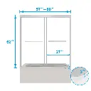 60" W x 62" H 