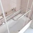 60" W x 62" H Double Sliding Tub Door with Clear Tempered Glass