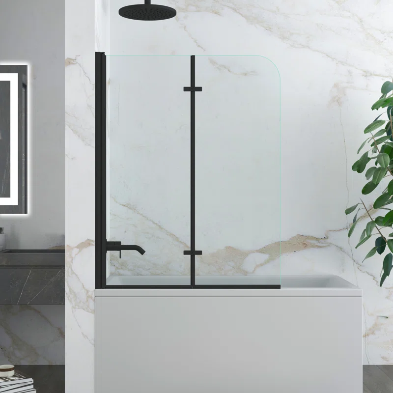 43" W x 55" H  Frameless Tub Door