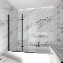 43" W x 55" H  Frameless Tub Door