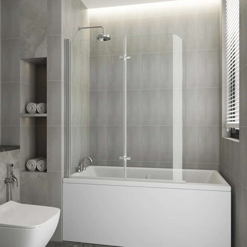 47" W x 55" H Frameless Tub Door