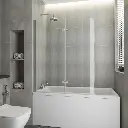 47" W x 55" H Frameless Tub Door