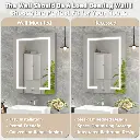 Hartli 24"W* 32"H Recessed or Surface Mount LED Medicine Cabinet Mirror with Dimmable Light & Socket