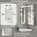 Hartli 24"W* 32"H Recessed or Surface Mount LED Medicine Cabinet Mirror with Dimmable Light & Socket