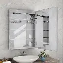 Hartli 24"W* 32"H Recessed or Surface Mount LED Medicine Cabinet Mirror with Dimmable Light & Socket