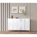 White four-door cream style side cabinet 