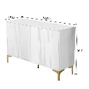 White four-door cream style side cabinet 