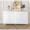 White four-door cream style side cabinet 