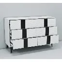 White blister six-drawers dresser cabinet 