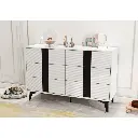 White blister six-drawers dresser cabinet 