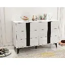White blister six-drawers dresser cabinet 