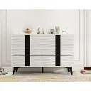 White blister six-drawers dresser cabinet 