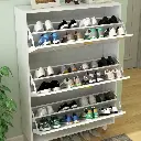 Tamjeed Shoe Cabinet with 3 Flip Drawers