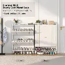 Shoe Storage Cabinet with 2 Flip Drawers, Hidden Narrow Shoes Rack Organizer， Holds 24 Pairs, White