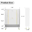 Shoe Storage Cabinet with 2 Flip Drawers, Hidden Narrow Shoes Rack Organizer， Holds 24 Pairs, White