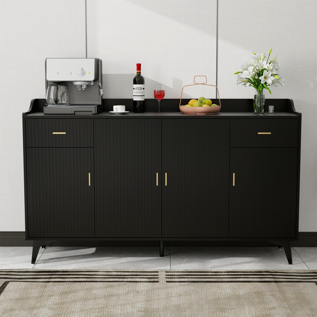 4 doors and 2 drawers blister modern sideboard buffet cabinet 