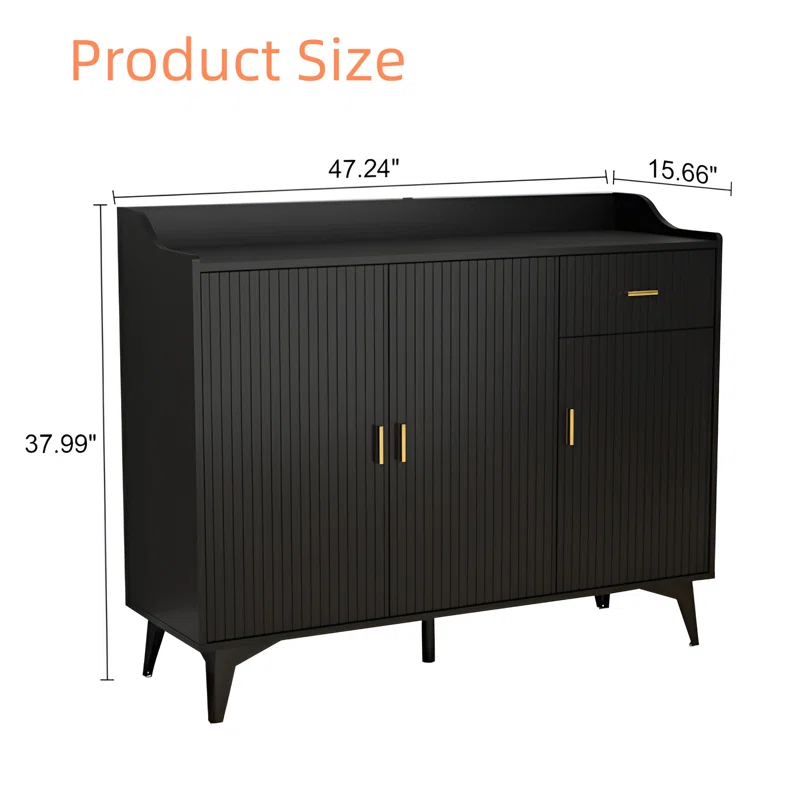 4 doors and 2 drawers blister modern sideboard buffet cabinet 