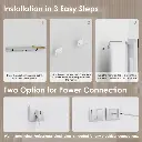 28" x 20" Tempered Glass,Frameless, Anti-Fog, Dimmable, Backlit + Front Lit LED Vanity Mirror