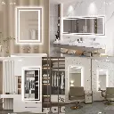 28" x 20" Tempered Glass,Frameless, Anti-Fog, Dimmable, Backlit + Front Lit LED Vanity Mirror