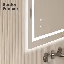 28" x 20" Tempered Glass,Frameless, Anti-Fog, Dimmable, Backlit + Front Lit LED Vanity Mirror