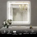 36" x 36" Tempered Glass,Frameless, Anti-Fog, Dimmable, Backlit + Front Lit LED Vanity Mirror
