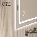 40*32 Tempered Glass,Frameless, Anti-Fog, Dimmable, Backlit + Front Lit LED Vanity Mirror