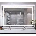 48" x 32" Tempered Glass,Frameless, Anti-Fog, Dimmable, Backlit + Front Lit LED Vanity Mirror