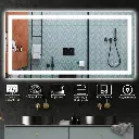 48" x 36" Tempered Glass,Frameless, Anti-Fog, Dimmable, Backlit + Front Lit LED Vanity Mirror