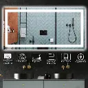 48" x 36" Tempered Glass,Frameless, Anti-Fog, Dimmable, Backlit + Front Lit LED Vanity Mirror