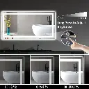 48" x 36" Tempered Glass,Frameless, Anti-Fog, Dimmable, Backlit + Front Lit LED Vanity Mirror