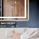 48" x 36" Tempered Glass,Frameless, Anti-Fog, Dimmable, Backlit + Front Lit LED Vanity Mirror