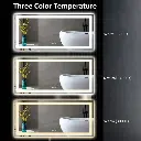 60*28 Tempered Glass,Frameless, Anti-Fog, Dimmable, Backlit + Front Lit LED Vanity Mirror