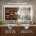60*36 Tempered Glass,Frameless, Anti-Fog, Dimmable, Backlit + Front Lit LED Vanity Mirror