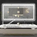 72*36 Tempered Glass,Frameless, Anti-Fog, Dimmable, Backlit + Front Lit LED Vanity Mirror