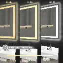 72*36 Tempered Glass,Frameless, Anti-Fog, Dimmable, Backlit + Front Lit LED Vanity Mirror