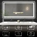 72*36 Tempered Glass,Frameless, Anti-Fog, Dimmable, Backlit + Front Lit LED Vanity Mirror