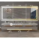 72*32 Tempered Glass,Frameless, Anti-Fog, Dimmable, Backlit + Front Lit LED Vanity Mirror