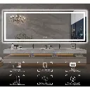 72*32 Tempered Glass,Frameless, Anti-Fog, Dimmable, Backlit + Front Lit LED Vanity Mirror