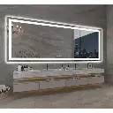 84" x 32" Tempered Glass,Frameless, Anti-Fog, Dimmable, Backlit + Front Lit LED Vanity Mirror