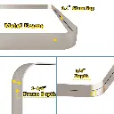 22" x 30" Filleted Corner Wall Mounted Mirror, Bathroom Mirror, Vanity Wall Mirror With Aluminum Frame