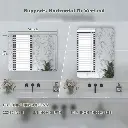 22" x 30" Filleted Corner Wall Mounted Mirror, Bathroom Mirror, Vanity Wall Mirror With Aluminum Frame