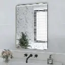 22" x 30" Filleted Corner Wall Mounted Mirror, Bathroom Mirror, Vanity Wall Mirror With Aluminum Frame
