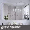 60" x 36" Black Vanity Wall Mirror With Metal Frame