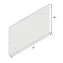 60" x 36" Black Vanity Wall Mirror With Metal Frame