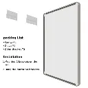 60" x 36" Black Vanity Wall Mirror With Metal Frame 