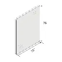 36" x 28" Black Vanity Wall Mirror With Metal Frame