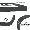 55" x 30" Filleted Corner Wall Mounted Mirror, Bathroom Mirror, Vanity Wall Mirror With Aluminum Frame